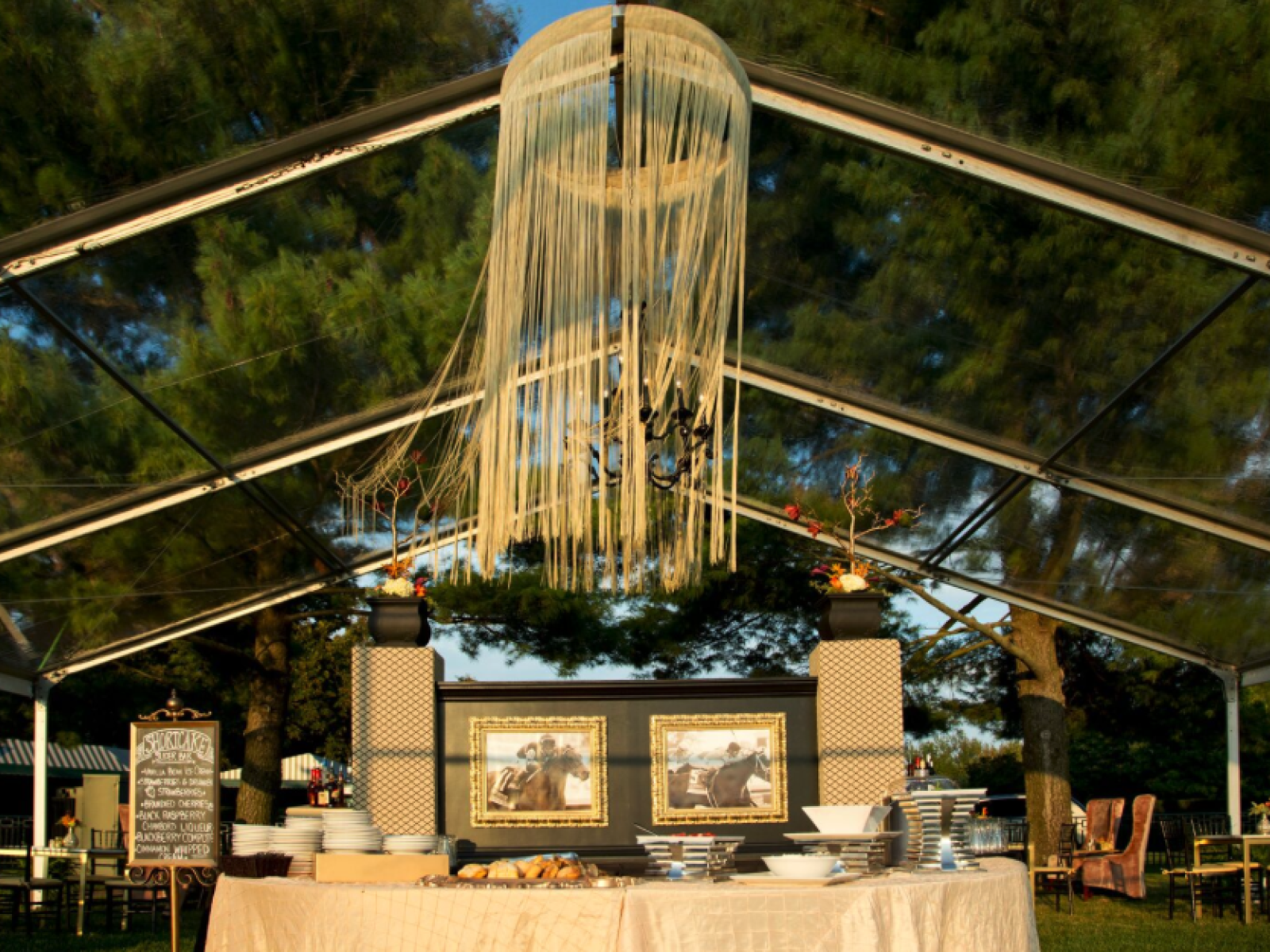 Tent on Keeneland Club lawn