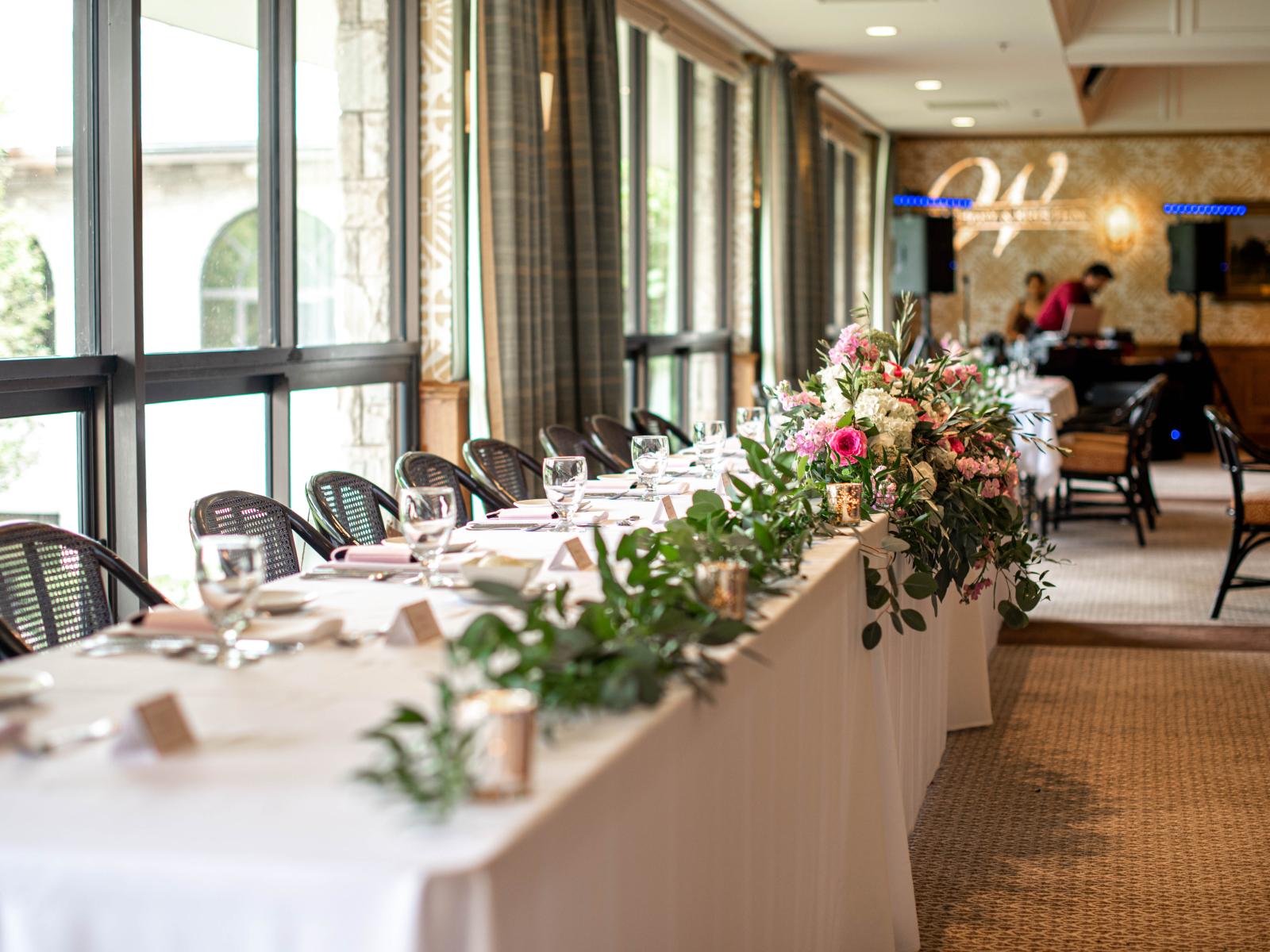 reception table